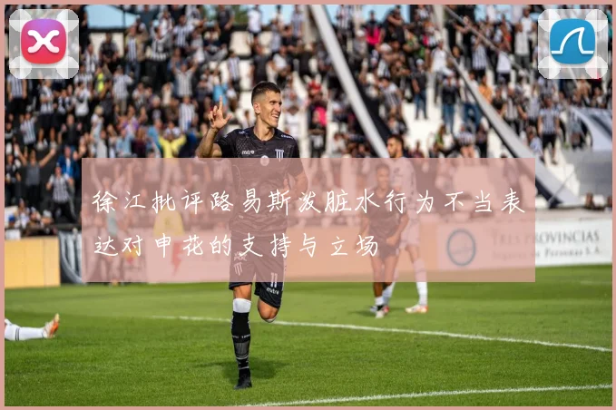 徐江批评路易斯泼脏水行为不当表达对申花的支持与立场